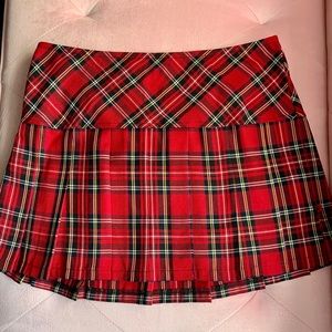 NWOT Royal Bones by Tripp Red Plaid skirt